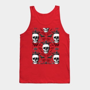 Skull King - Vintage Skull Halloween Illustration Ephemera Tank Top